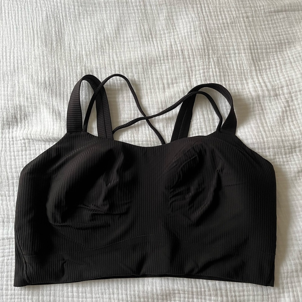 Lululemon Like a Cloud Ribbed Longline Bra - Light Support D/DD Cup (Size 12)